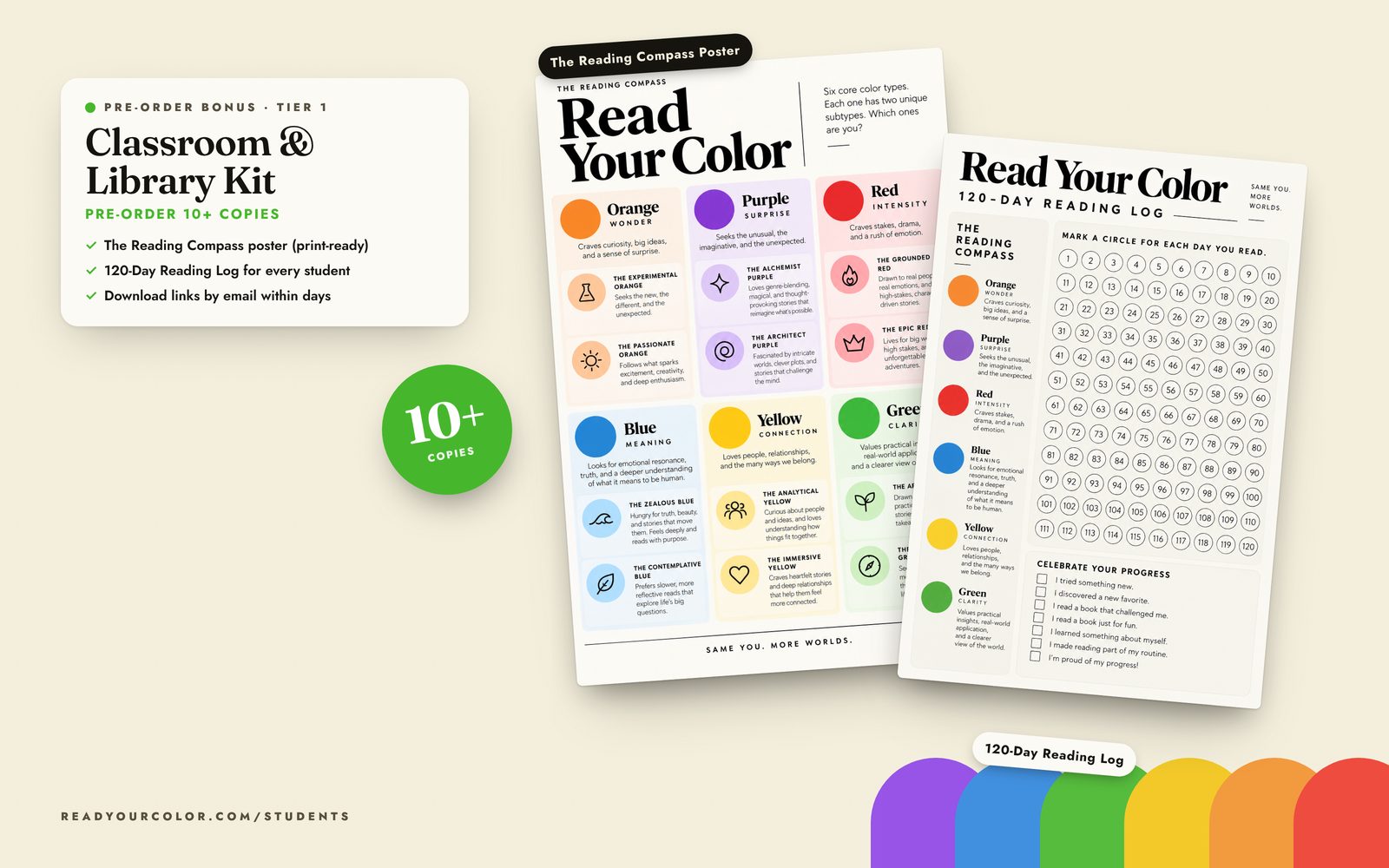 Classroom & Library Kit: the Reading Compass poster and the 120-Day Reading Log